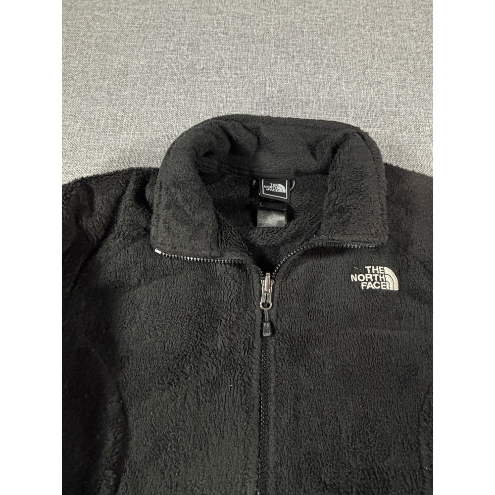 North Face Jacket Osito Fleece Women Small Black Full Zip Soft Warm Layer - Picture 2 of 11